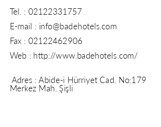 Bade Hotel ili iletiim bilgileri